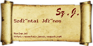 Szántai János névjegykártya