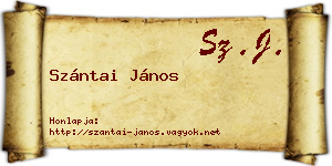 Szántai János névjegykártya